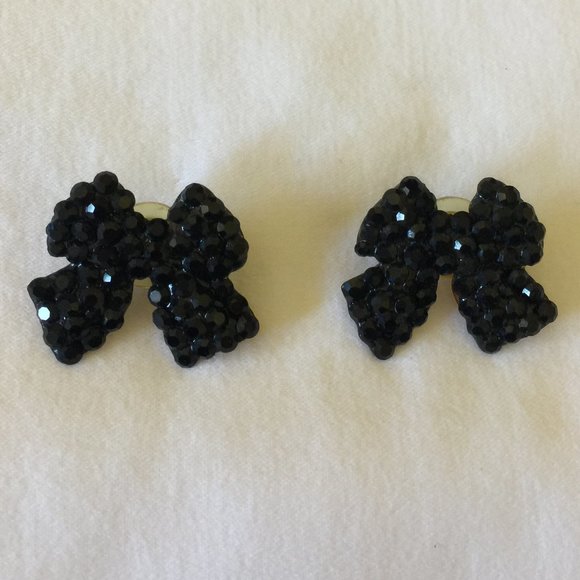 Richard Kerr Jewelry - Richard Kerr Vintage Black Crystal Bow